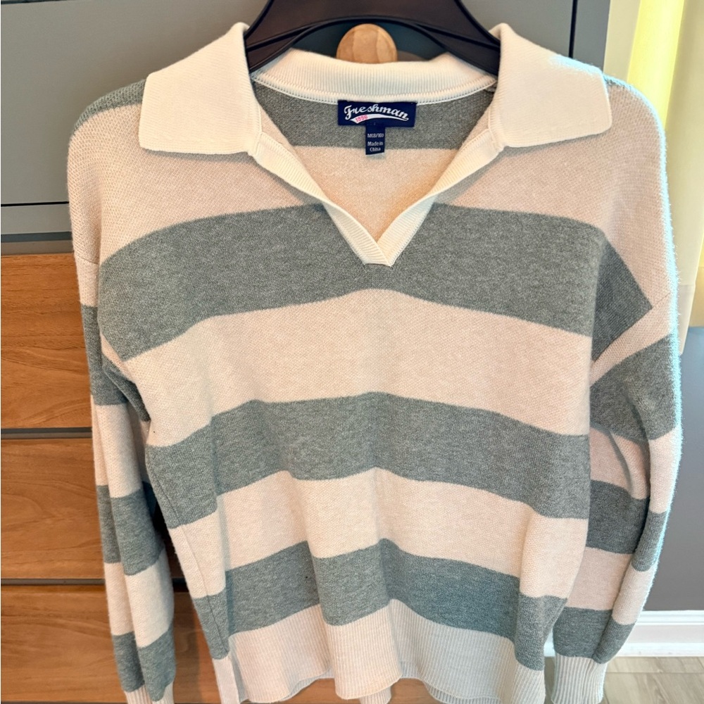 Freshman 1996 Sweater - Gray and Cream - Picture 2 of 4